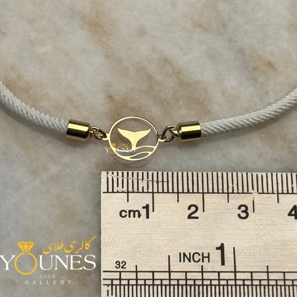 دستبند دم ماهی ( وال ) طلا لیزری